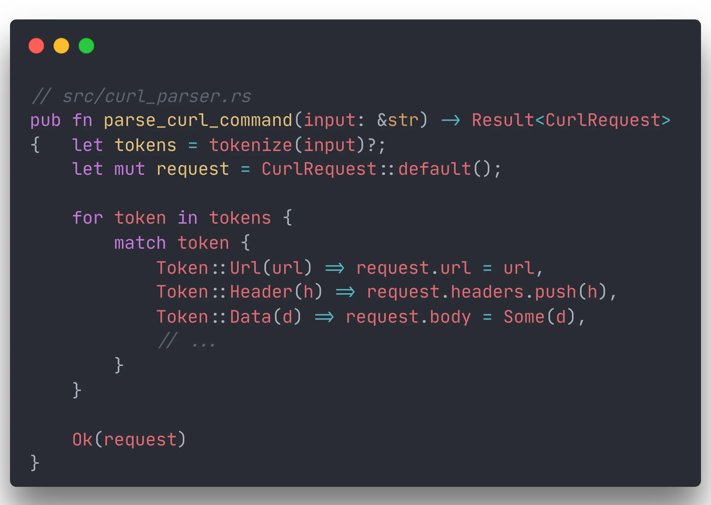 Screenshot of pretty-curl (pcurl)